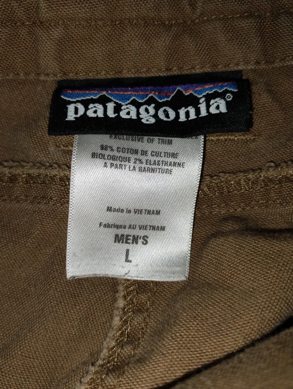 Men's Patagonia Khaki Cargo Brown Shorts Size Large Camping Hiking